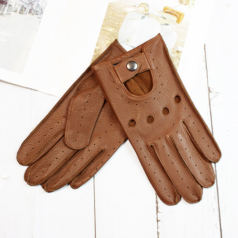 Leather Driving Glove - Letnie rękawiczki skórzane z jeleniej skóry