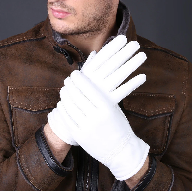 2025 Zimowe białe rękawiczki z – Leather Driving Glove recenzja i cena