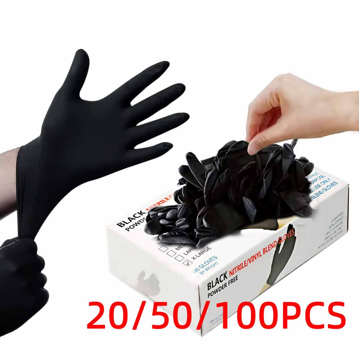 20/50/100 szt. Czarne winylowe – Rubber Glove Cleaning recenzja i cena